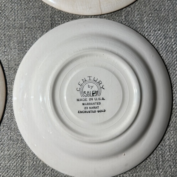 Rare vintage 23K gold plates (4) Century by Salem made in USA - Picture 3 of 8